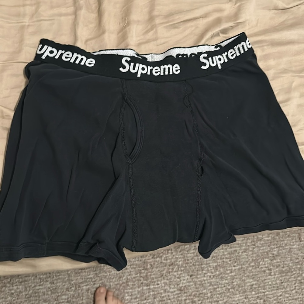 supreme black boxer briefs
